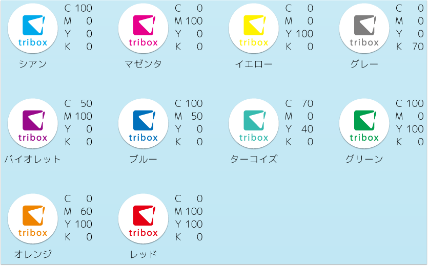 triboxロゴステッカー (3x3) 2016年版 カラーインク