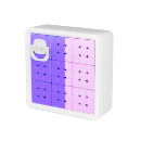 GAN MONSTER GO Spelling Cube 9 (Pink & Purple)
