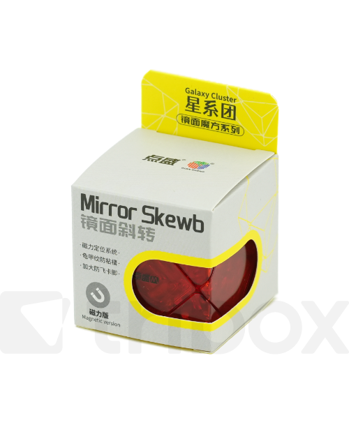 DianSheng Galaxy Mirror Skewb M Clear Red