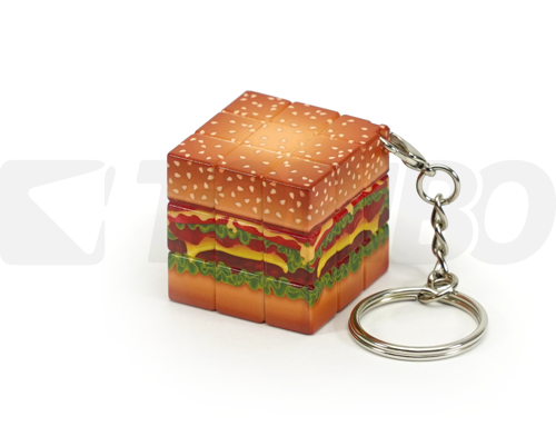 Calvin's Yummy Cheese Hamburger 3x3x3 Keychain