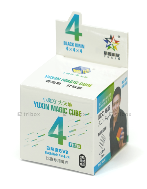 YuXin Black Kirin 4x4x4 V2 Stickerless
